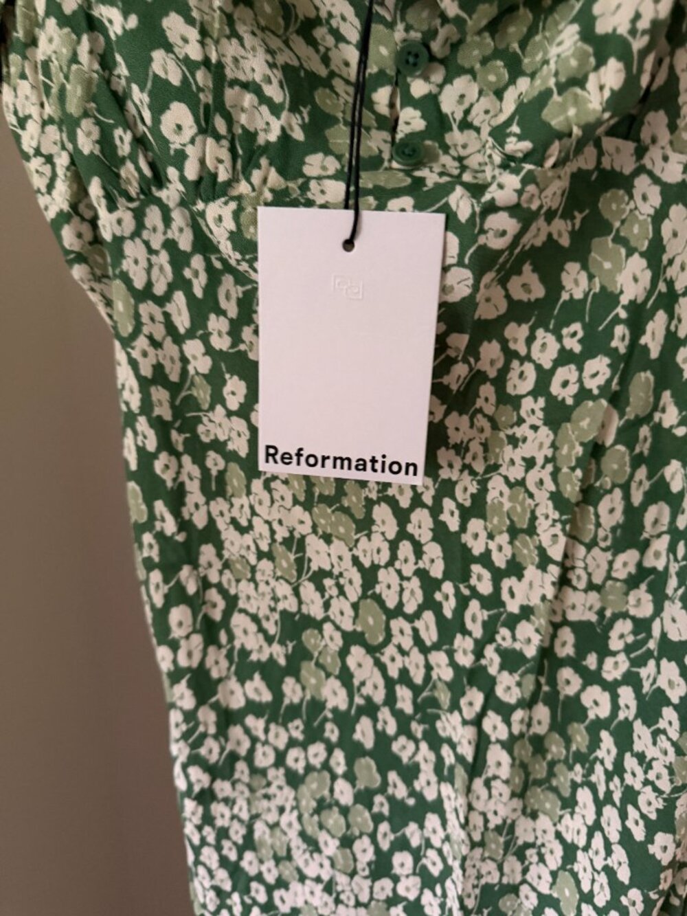 Reformation Tancy Dress Green - Size 4 - Picture 5 of 5